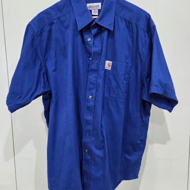 칼하트 블루 반팔 셔츠 XL