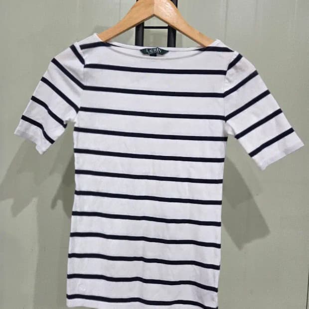 랄프로렌 스트라이프 반팔티셔츠 xs