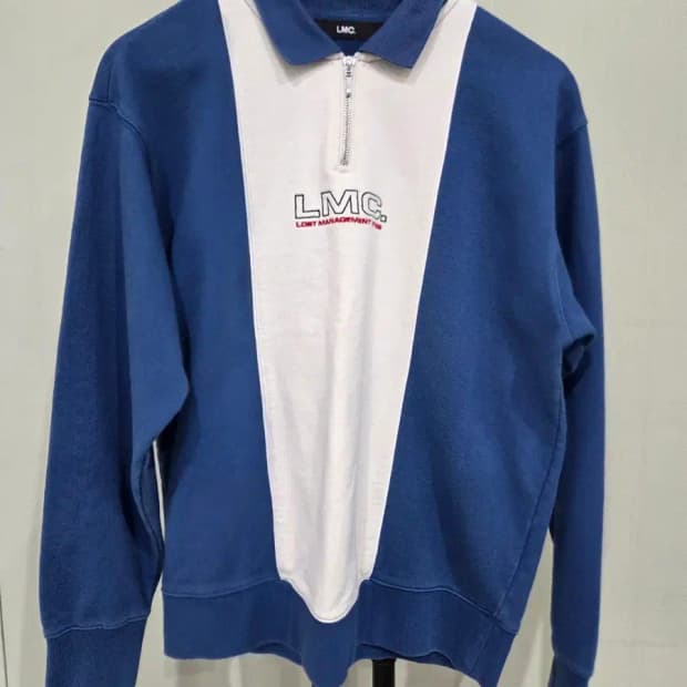 LMC 반집업 남성 긴팔 카라티 S