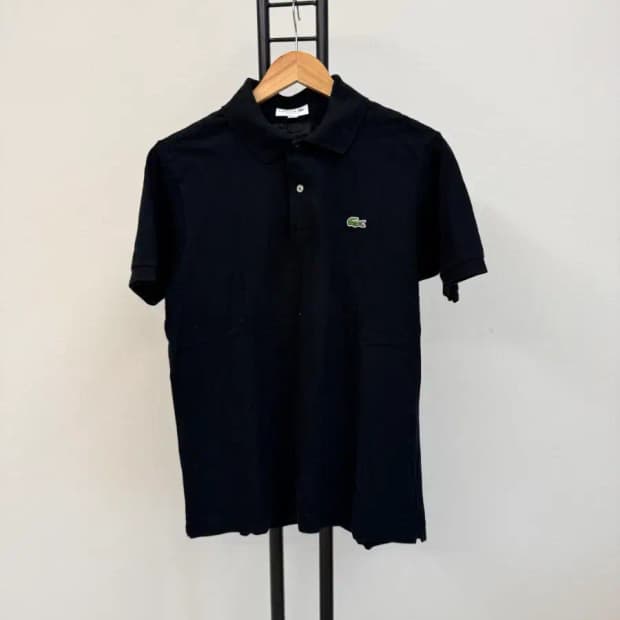 라코스테 남성 블랙 카라티 4사이즈 클래식핏