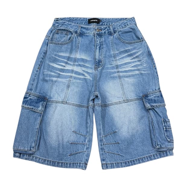 마하그리드 버뮤다 카고 데님 쇼츠 반바지 M