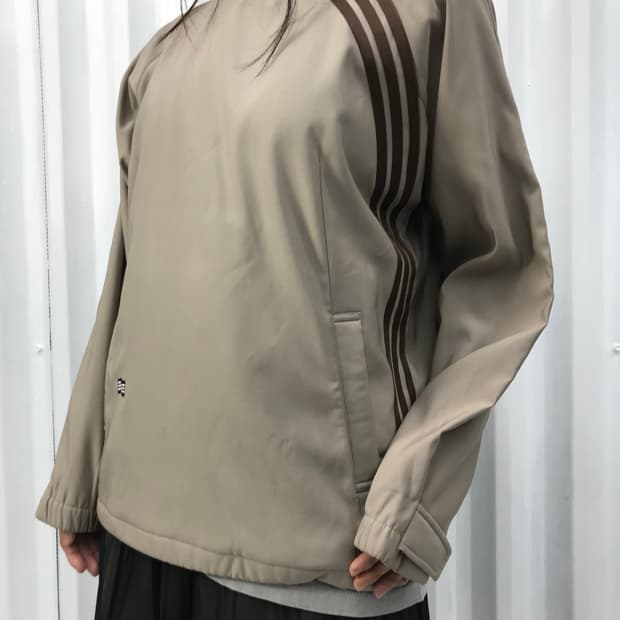 Adidas 초코브라운 사선 아노락