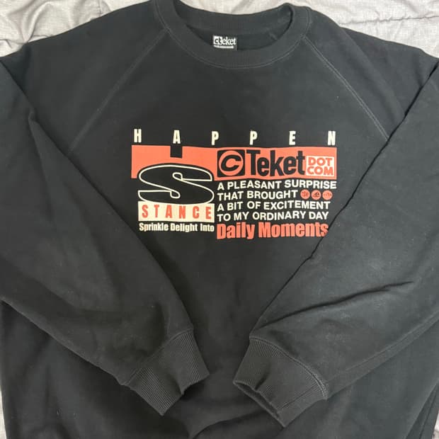 테켓 맨투맨 블랙 L