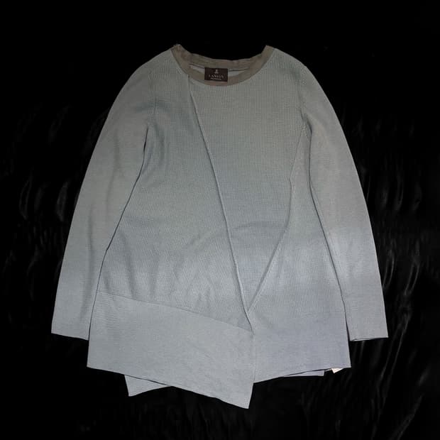 랑방 컬렉션 그린 슬림핏 니트