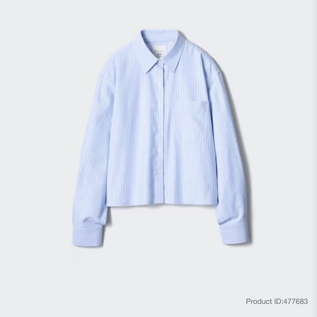 유니클로 jw앤더슨 옥스포드 박시 셔츠 스트라이프