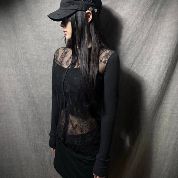 SHARE SPIRIT Lace Cardigan