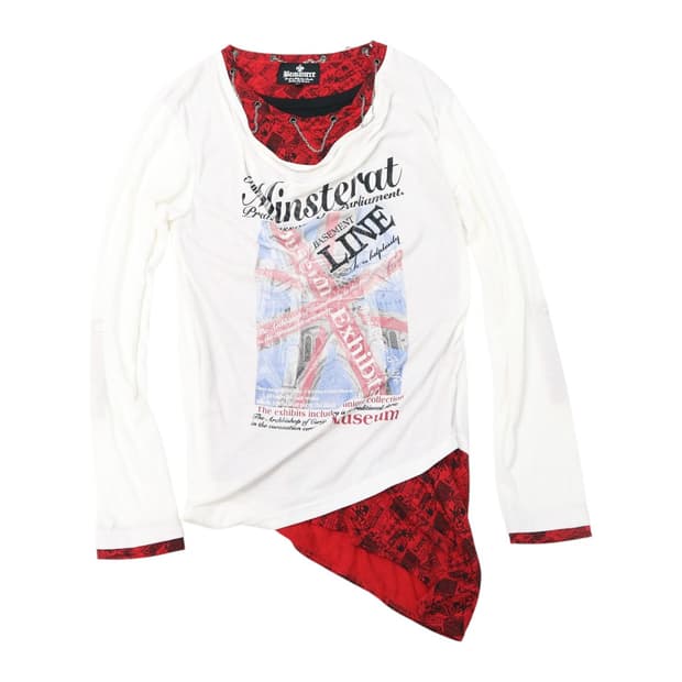 Beaumere 보메르 펑크 록 레이어드 체인 롱슬리브 티셔츠