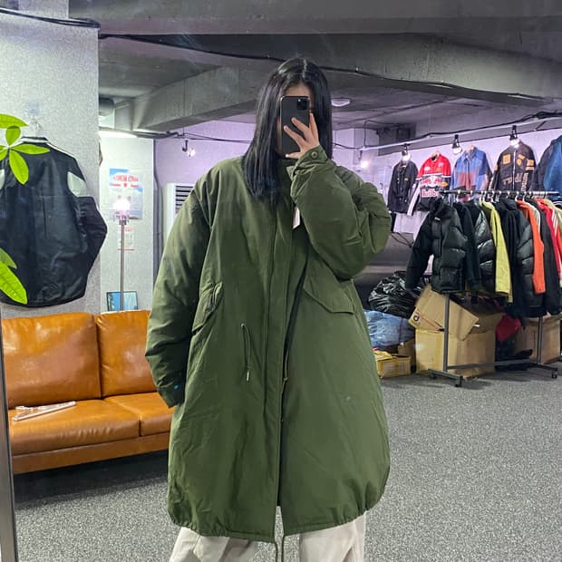 빈티지 스트링 카키 피쉬테일 B3438