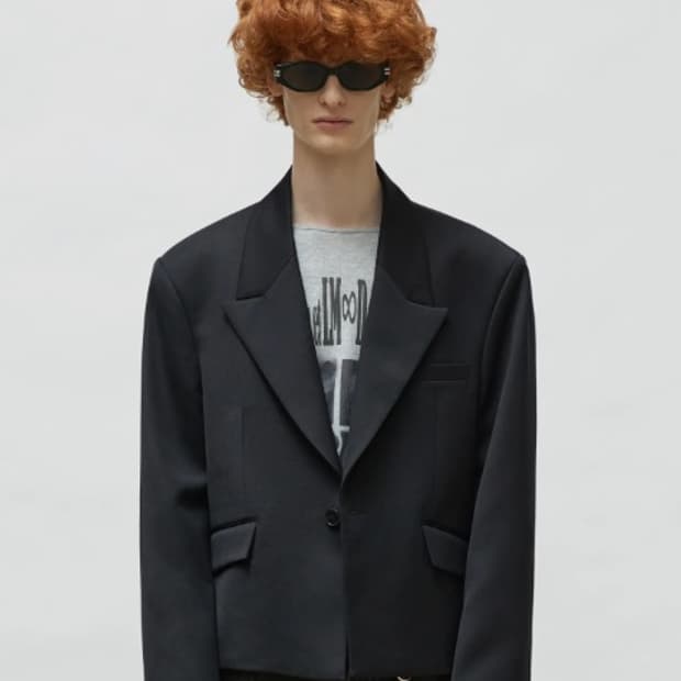 [46] 엘무드 울 크롭 블레이저