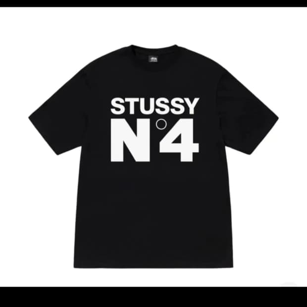 스투시 No.4 반팔 블랙 s