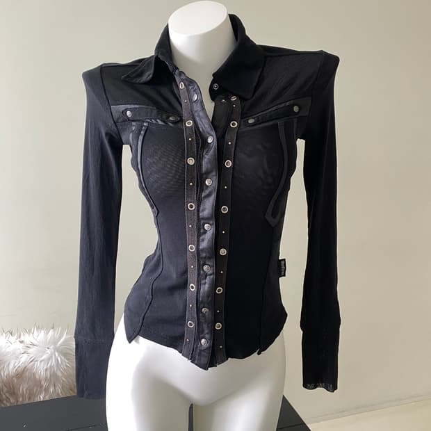 오즈온 오즈크로스 메쉬 셔츠