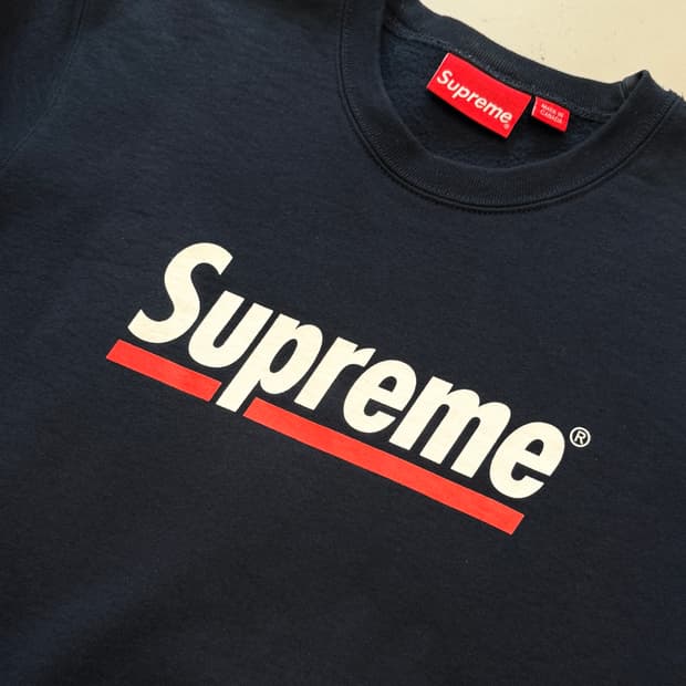 슈프림 언더라인 크루넥 20ss