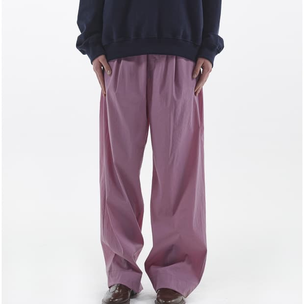 밴딩 와이드 팬츠 인디핑크(실사O)