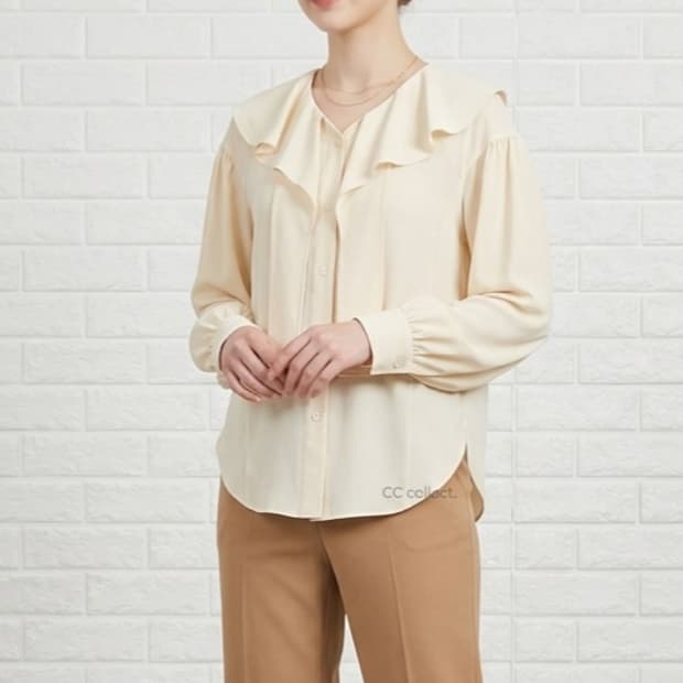 [55]씨씨콜렉트 러플 카라 블라우스