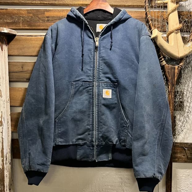 [M]90's 칼하트 USA 빈티지 워싱 파스텔블루 액티브 워크 자켓