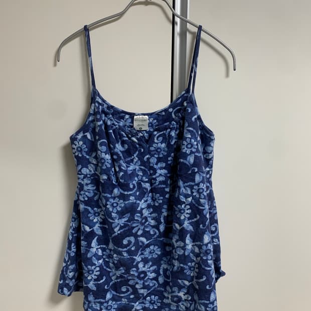 블루 플라워 나시