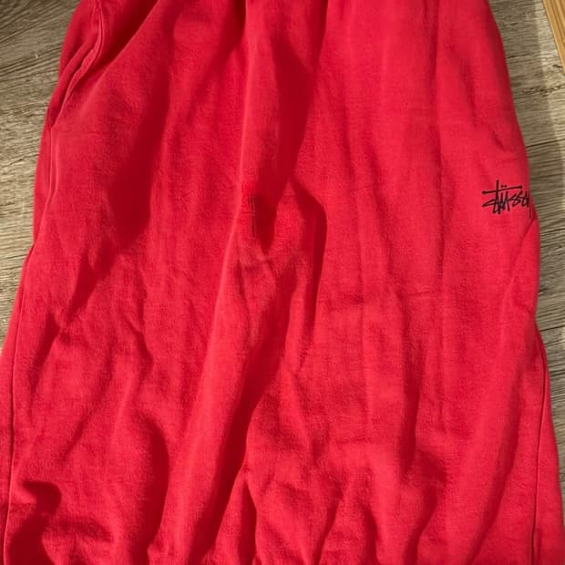 스투시 레드 스커트