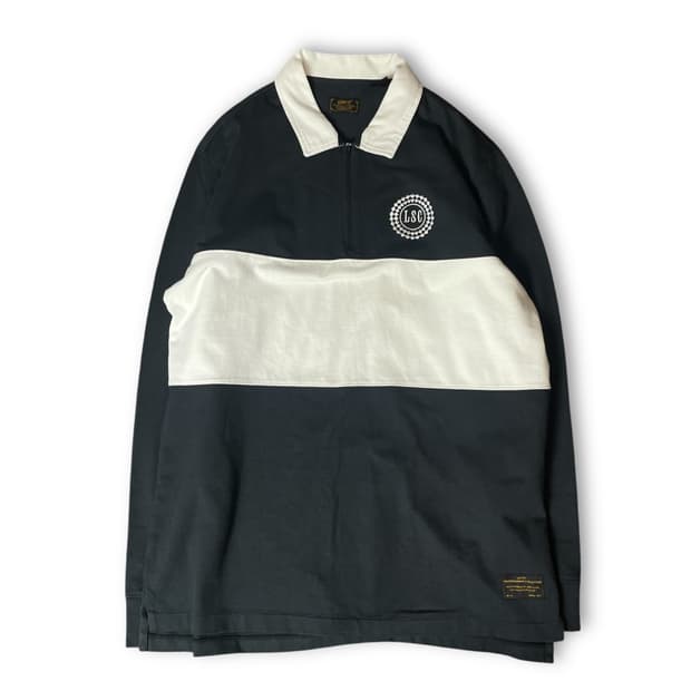 리바이스 블랙 화이트 단가라 카라 맨투맨 L