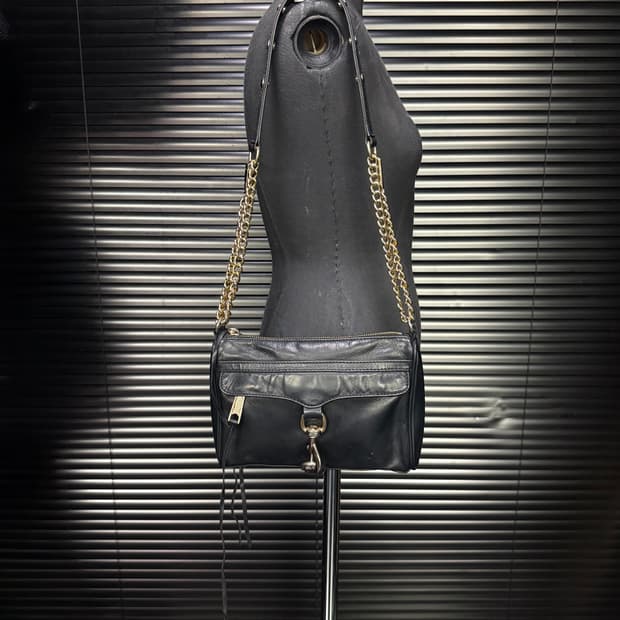 레베카밍코프 체인백 블랙 가죽 숄더백 토드백 크로스백 버클 고리 키링