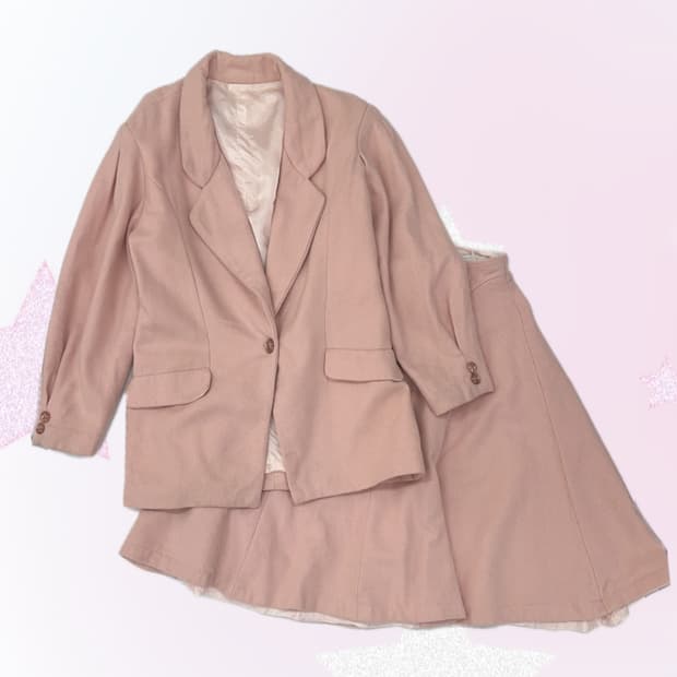 🎀리본 핑크 정장 셋업🎀 코트 스커트 히메갸루 러블리 러걀 고딕풍