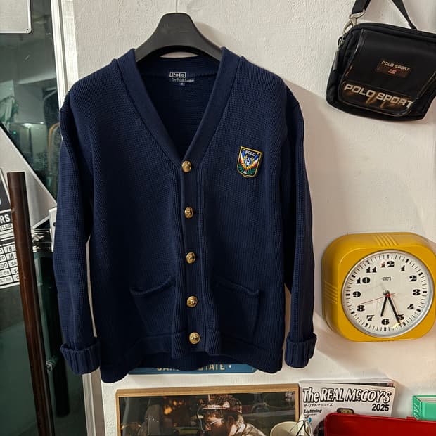 폴로 랄프로렌 UK 프레피 가디건 M