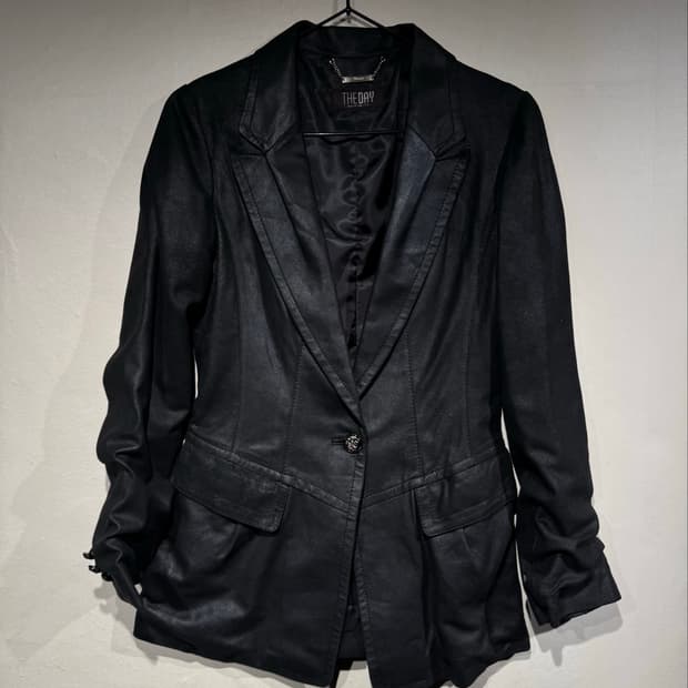 “THE DAY“ 00s coated leather jacket  
