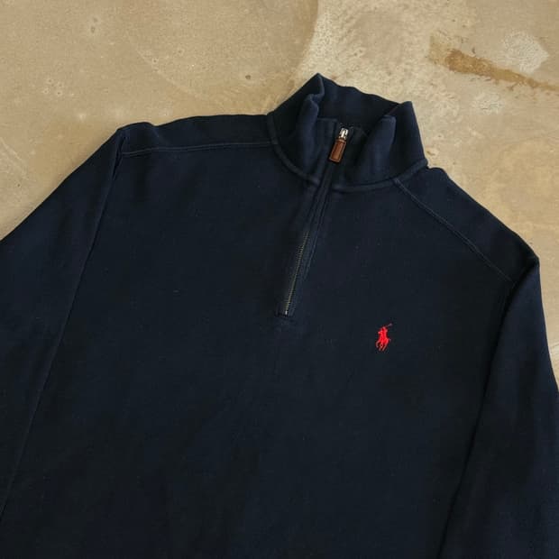 M 폴로랄프로렌 코튼 반집업 니트