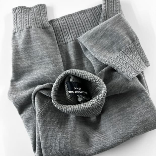 2000 AD 꼼데가르송 트리콧 울 터틀넥 스웨터