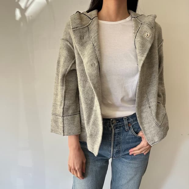 요지야마모토 Y's 울 후드 자켓