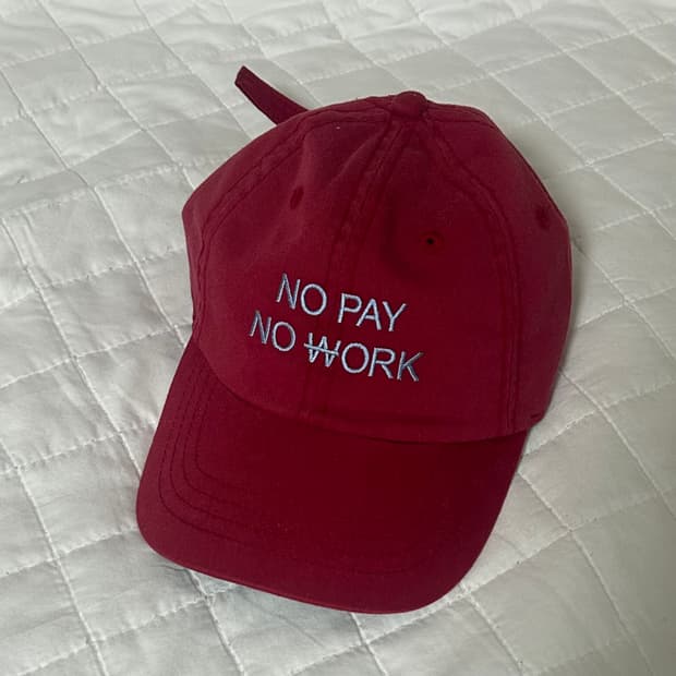 AOY no pay no work 모자