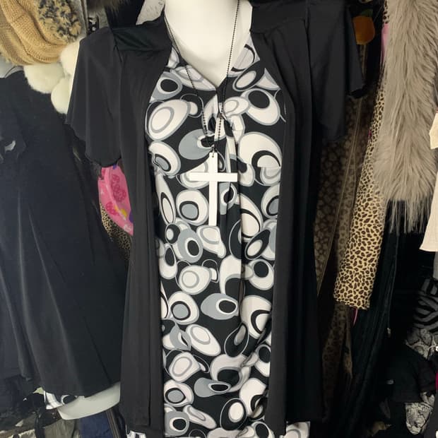 y2k 펑크 갸루 레이어드 원피스