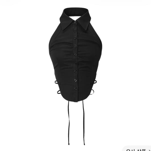 쓰리타임즈 셔츠 홀터 탑