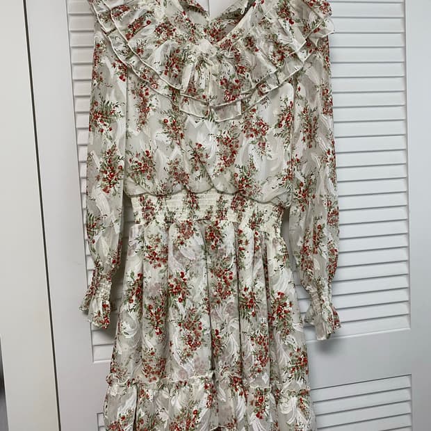 에고이스트 플라워 원피스 시스루 레이스