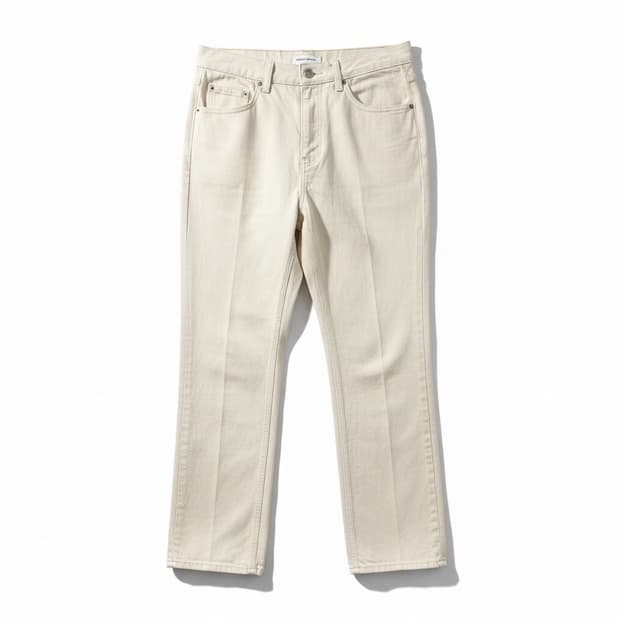 브랜디드 히시토모 캐주얼 크림진 데님 28