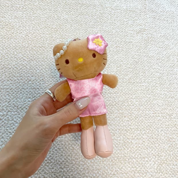 (정품) 롱키티 인형 키링 새상품