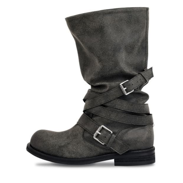 네거티브쓰리 Slouchy Long Boots 더스티그레이 240