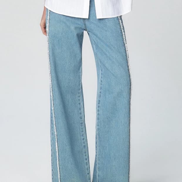 쿠메 Kume Wide Denim Pants 라이트블루