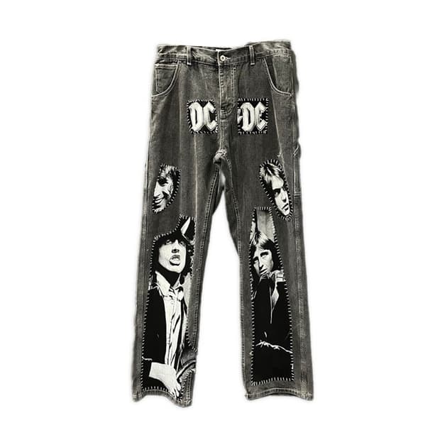 빈티지 너바나 프린트 데님팬츠