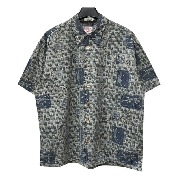 90s Marc Edwards 하와이안 빈티지 반팔 셔츠 XL