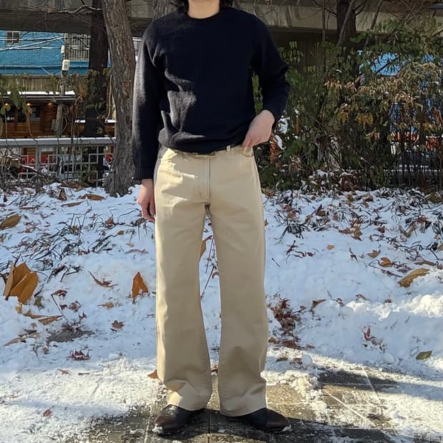 00s 랭글러 Wrangler 재팬 웨스턴 베이지 스트레이트 팬츠