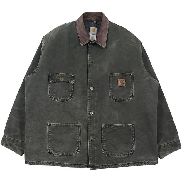 2002 USA 칼하트 C02 MOS 모스그린 초어 코트 자켓 빈티지