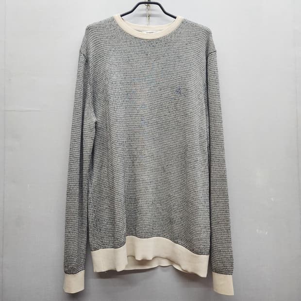 빈폴 로고 니트 짜임 패턴 롱슬리브 XL