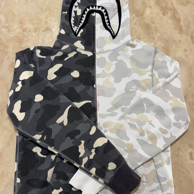 정품) 베이프 하프 시티카모 샤크 후드집업 [L]
