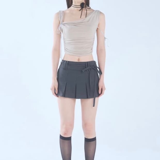 페인오어플레져 루 플리츠 스커트 s 