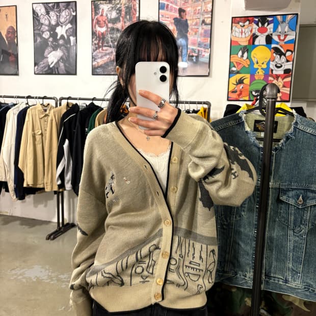 VTG ice zoo sports  가디건