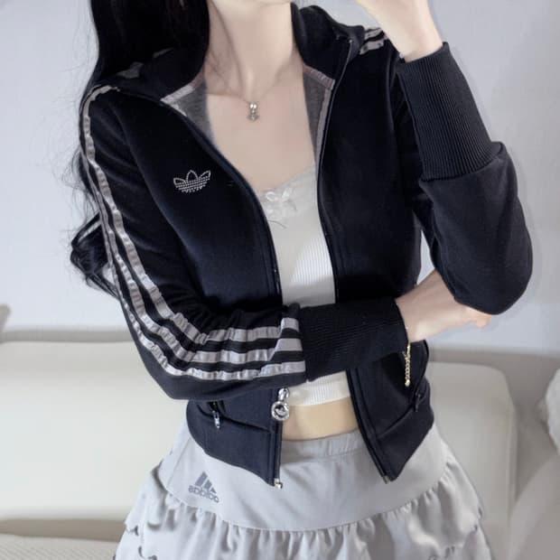🐰아디다스 큐빅 공주 블랙 져지🖤