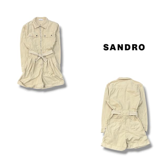  산드로 카라 오버롤 원피스 y14070