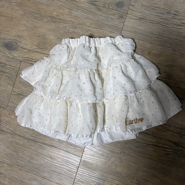 어스뮤직 캉캉치마 화이트 스커트 치마 갸루 