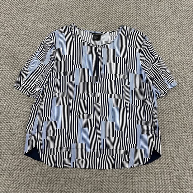 아르마니 익스체인지 스트라이프 패턴 티셔츠 v3302