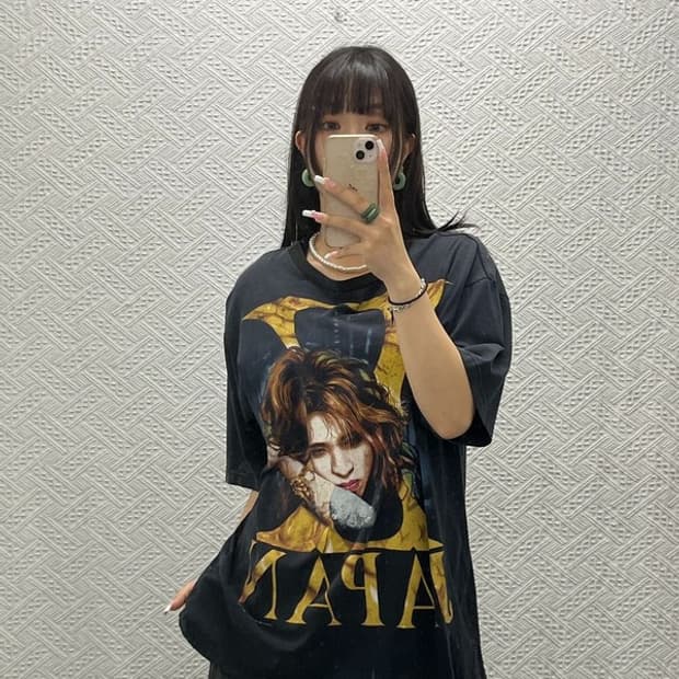MICHEAL X-JAPAN 요시키 락펑크 반팔티 XL C13760